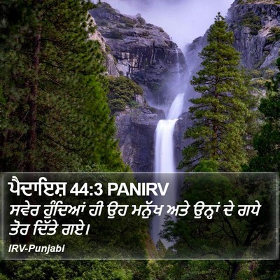 ਪੈਦਾਇਸ਼ 44:3 PANIRV Bible Verse Image