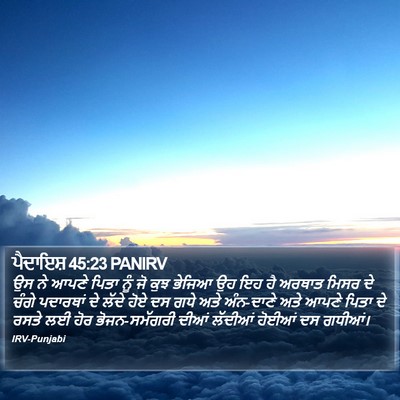 ਪੈਦਾਇਸ਼ 45:23 PANIRV Bible Verse Image
