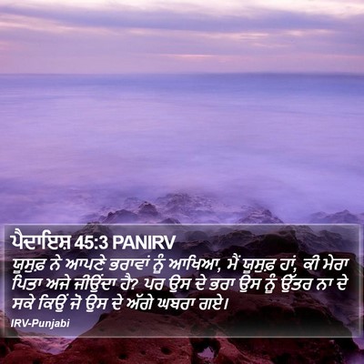 ਪੈਦਾਇਸ਼ 45:3 PANIRV Bible Verse Image