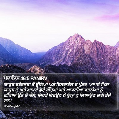 ਪੈਦਾਇਸ਼ 46:5 PANIRV Bible Verse Image