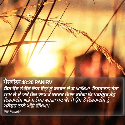 ਪੈਦਾਇਸ਼ 48:20 PANIRV Bible Verse Image