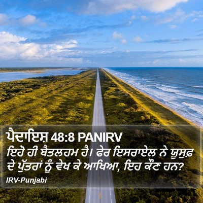 ਪੈਦਾਇਸ਼ 48:8 PANIRV Bible Verse Image