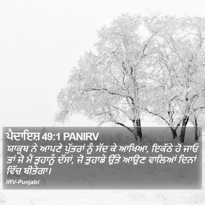 ਪੈਦਾਇਸ਼ 49:1 PANIRV Bible Verse Image