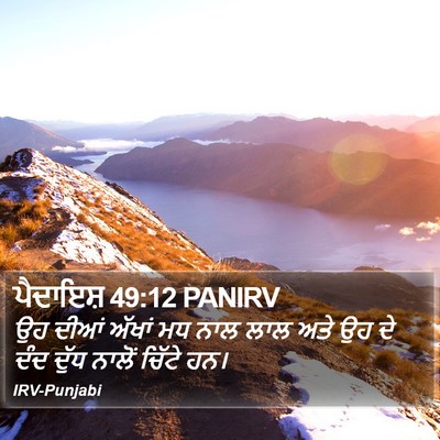 ਪੈਦਾਇਸ਼ 49:12 PANIRV Bible Verse Image