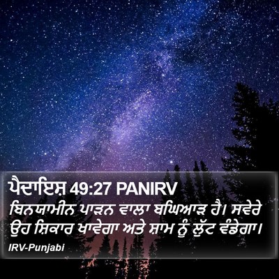 ਪੈਦਾਇਸ਼ 49:27 PANIRV Bible Verse Image