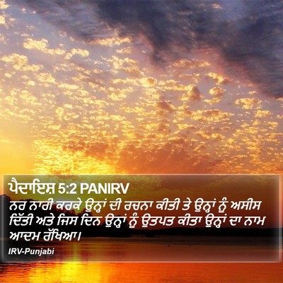 ਪੈਦਾਇਸ਼ 5:2 PANIRV Bible Verse Image