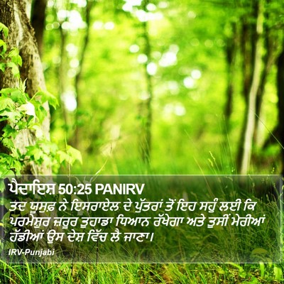 ਪੈਦਾਇਸ਼ 50:25 PANIRV Bible Verse Image