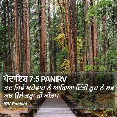 ਪੈਦਾਇਸ਼ 7:5 PANIRV Bible Verse Image
