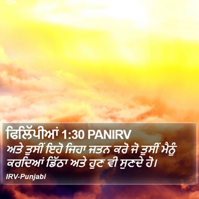 ਫਿਲਿੱਪੀਆਂ 1:30 PANIRV Bible Verse Image