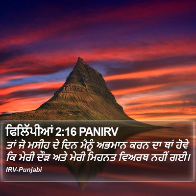 ਫਿਲਿੱਪੀਆਂ 2:16 PANIRV Bible Verse Image