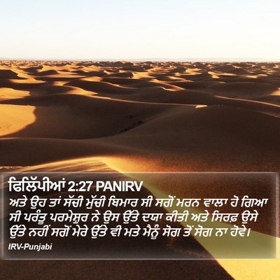 ਫਿਲਿੱਪੀਆਂ 2:27 PANIRV Bible Verse Image
