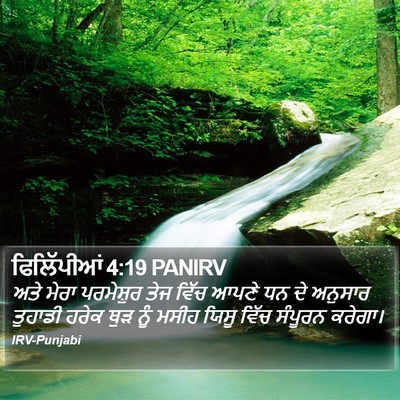 ਫਿਲਿੱਪੀਆਂ 4:19 PANIRV Bible Verse Image