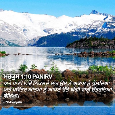 ਮਰਕੁਸ 1:10 PANIRV Bible Verse Image