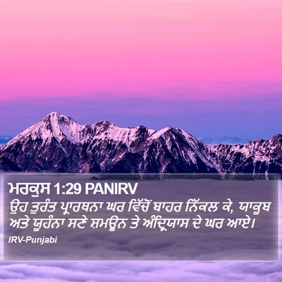 ਮਰਕੁਸ 1:29 PANIRV Bible Verse Image