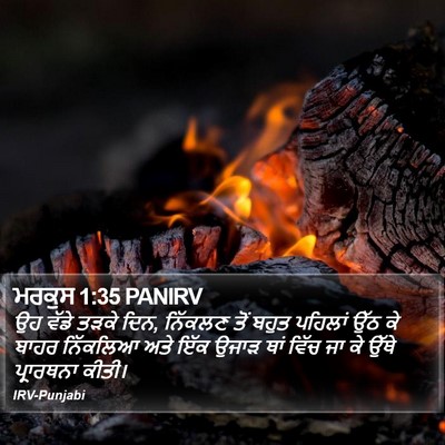 ਮਰਕੁਸ 1:35 PANIRV Bible Verse Image