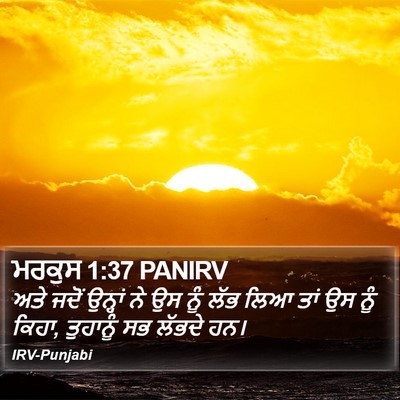 ਮਰਕੁਸ 1:37 PANIRV Bible Verse Image