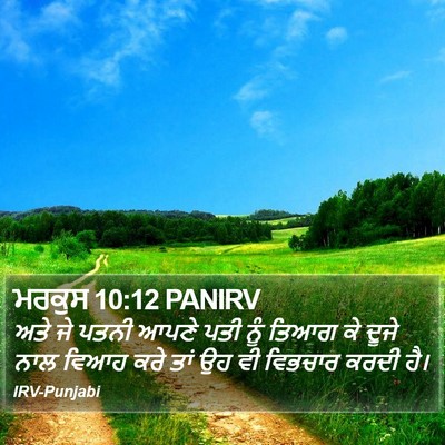 ਮਰਕੁਸ 10:12 PANIRV Bible Verse Image
