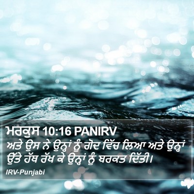 ਮਰਕੁਸ 10:16 PANIRV Bible Verse Image