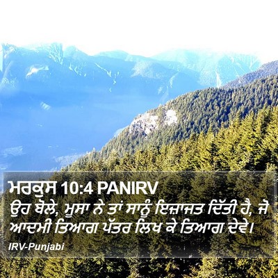 ਮਰਕੁਸ 10:4 PANIRV Bible Verse Image