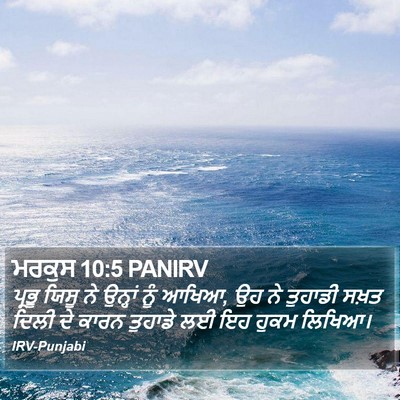 ਮਰਕੁਸ 10:5 PANIRV Bible Verse Image