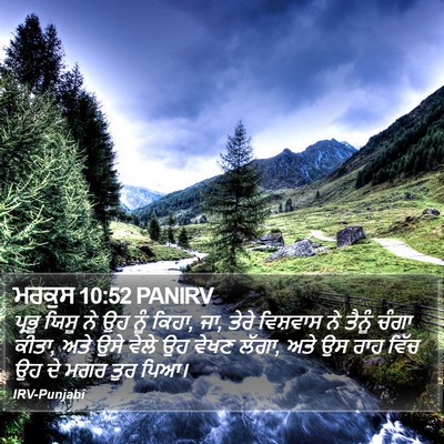 ਮਰਕੁਸ 10:52 PANIRV Bible Verse Image