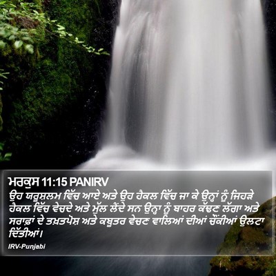 ਮਰਕੁਸ 11:15 PANIRV Bible Verse Image
