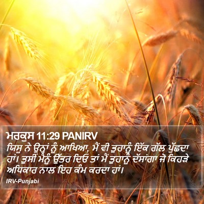 ਮਰਕੁਸ 11:29 PANIRV Bible Verse Image
