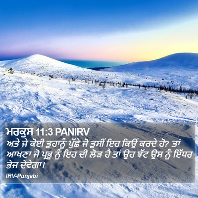 ਮਰਕੁਸ 11:3 PANIRV Bible Verse Image