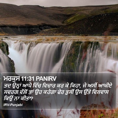 ਮਰਕੁਸ 11:31 PANIRV Bible Verse Image
