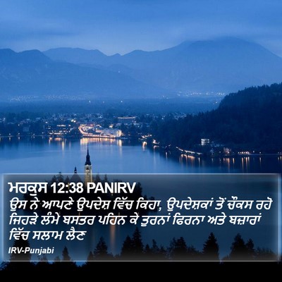 ਮਰਕੁਸ 12:38 PANIRV Bible Verse Image