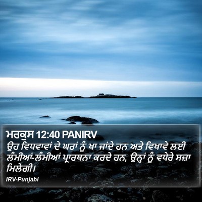 ਮਰਕੁਸ 12:40 PANIRV Bible Verse Image