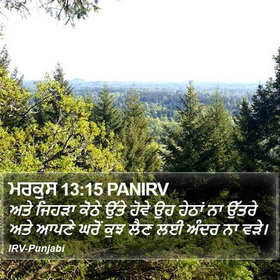 ਮਰਕੁਸ 13:15 PANIRV Bible Verse Image