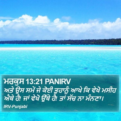 ਮਰਕੁਸ 13:21 PANIRV Bible Verse Image