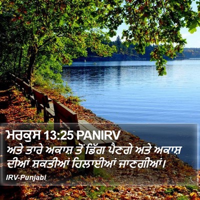 ਮਰਕੁਸ 13:25 PANIRV Bible Verse Image