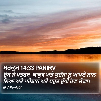 ਮਰਕੁਸ 14:33 PANIRV Bible Verse Image