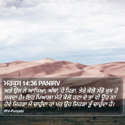 ਮਰਕੁਸ 14:36 PANIRV Bible Verse Image