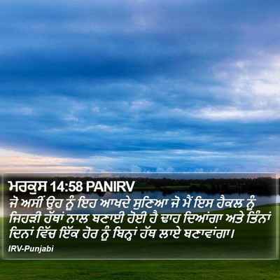 ਮਰਕੁਸ 14:58 PANIRV Bible Verse Image