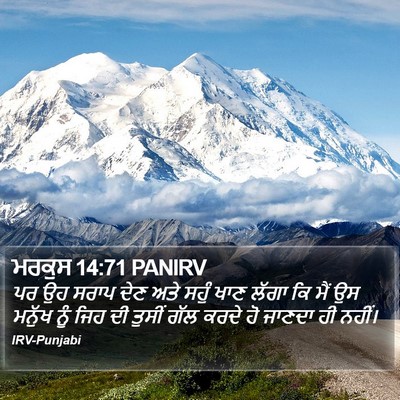 ਮਰਕੁਸ 14:71 PANIRV Bible Verse Image