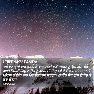 ਮਰਕੁਸ 14:72 PANIRV Bible Verse Image