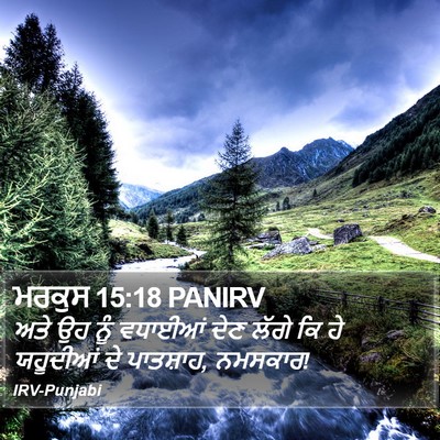 ਮਰਕੁਸ 15:18 PANIRV Bible Verse Image