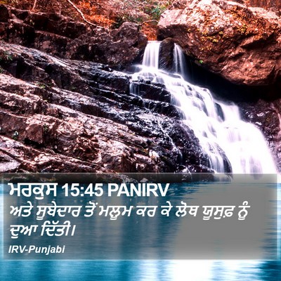ਮਰਕੁਸ 15:45 PANIRV Bible Verse Image