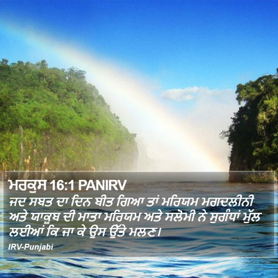 ਮਰਕੁਸ 16:1 PANIRV Bible Verse Image