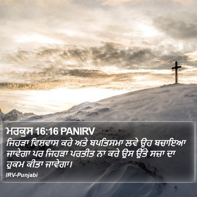 ਮਰਕੁਸ 16:16 PANIRV Bible Verse Image