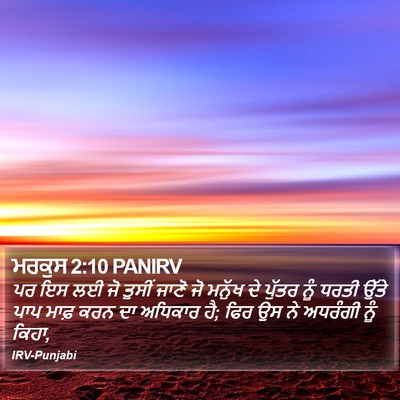 ਮਰਕੁਸ 2:10 PANIRV Bible Verse Image