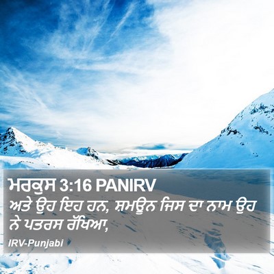 ਮਰਕੁਸ 3:16 PANIRV Bible Verse Image