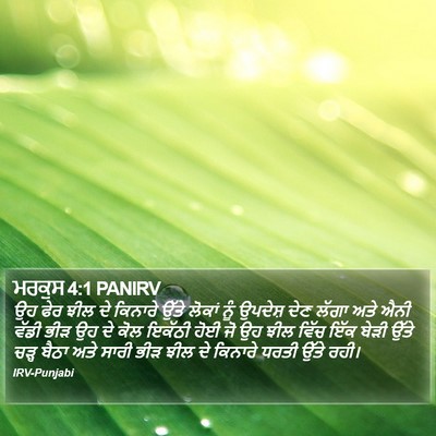 ਮਰਕੁਸ 4:1 PANIRV Bible Verse Image