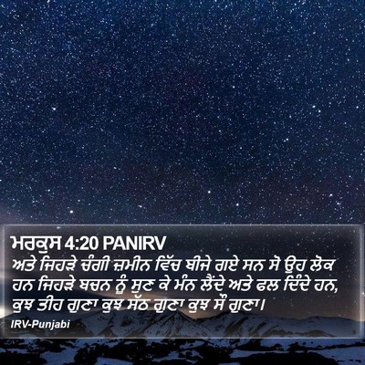 ਮਰਕੁਸ 4:20 PANIRV Bible Verse Image