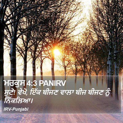 ਮਰਕੁਸ 4:3 PANIRV Bible Verse Image