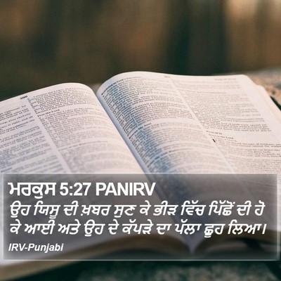 ਮਰਕੁਸ 5:27 PANIRV Bible Verse Image