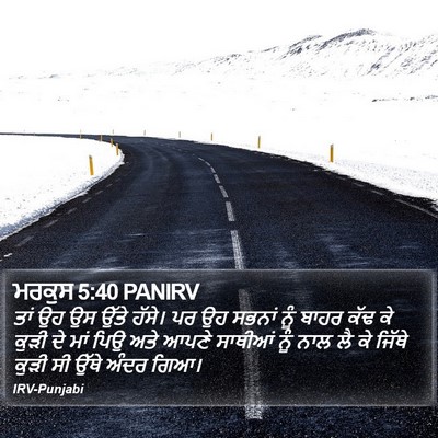 ਮਰਕੁਸ 5:40 PANIRV Bible Verse Image
